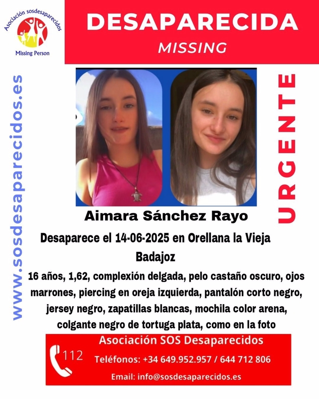 Buscan a una joven de 16 años desaparecida desde el sábado en Orellana la Vieja