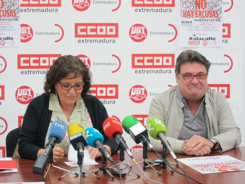 CCOO y UGT pedirán mejoras laborales y un tren digno para Extremadura en la manifestación del 1 de Mayo en Mérida