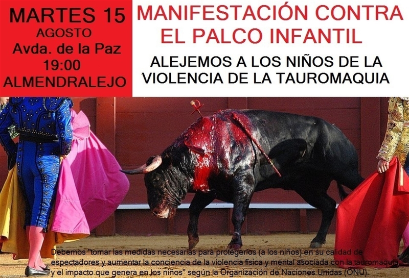 Ecologistas Extremadura crítica la promoción de la tauromaquia en niños con dinero público