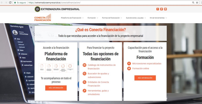 'Conecta Financiación', la plataforma para impulsar y mejorar la financiación empresarial en Extremadura