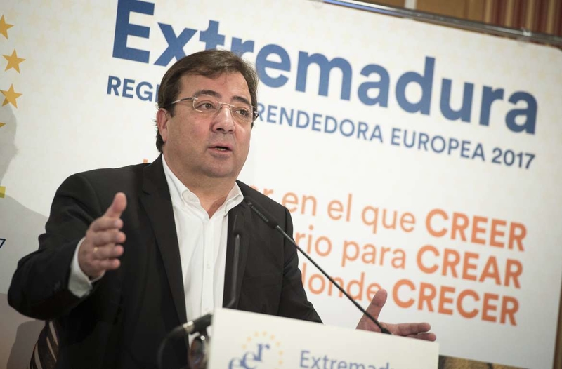 Fernández Vara destaca las adecuadas condiciones para el emprendimiento en la clausura del Año Extremadura Región Emprendedora