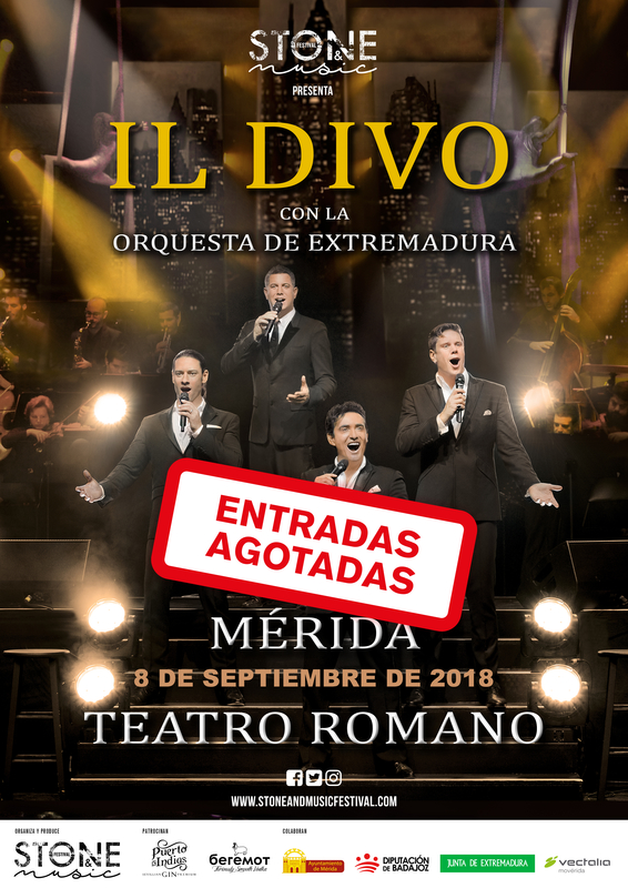 Entradas agotadas para el concierto de Il Divo con la Orquesta de Extremadura