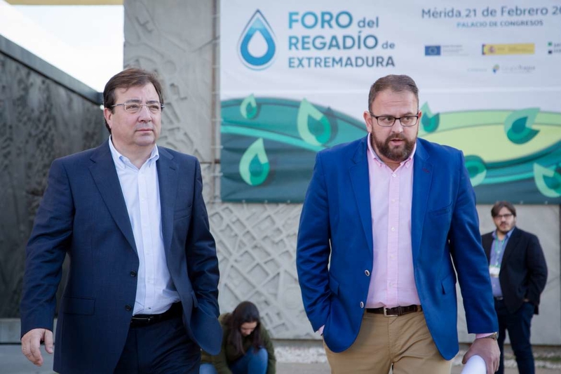 Fernández Vara apuesta por el regadío para dar respuesta a las necesidades de Extremadura