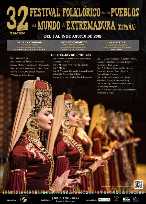 El XXXII Festival Folklórico de los Pueblos del Mundo ofrece actuaciones este lunes en diversas localidades extremeñas