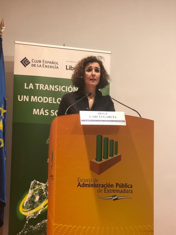 La consejera de Economía e Infraestructuras señala que Extremadura tiene mucho que aportar al futuro mix eléctrico español