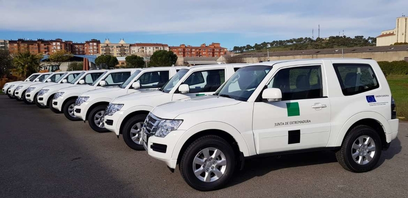 El INFOEX dispone de nueve nuevos vehículos todoterreno destinados al control de trabajos de prevención de incendios forestales