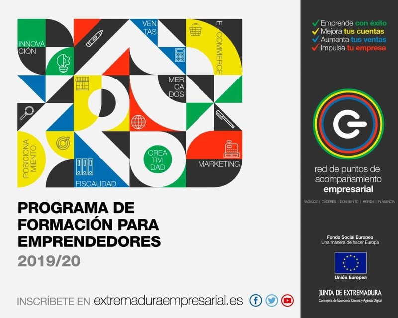 La Junta de Extremadura pone en marcha el Programa Formativo para Emprendedores y Empresas de Extremadura 2019/2020