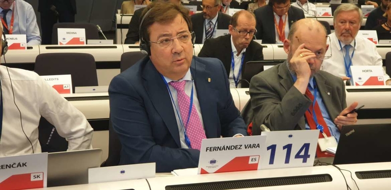 Fernández Vara reclama en Bruselas una Política de Cohesión fuerte para una transición ecológica justa