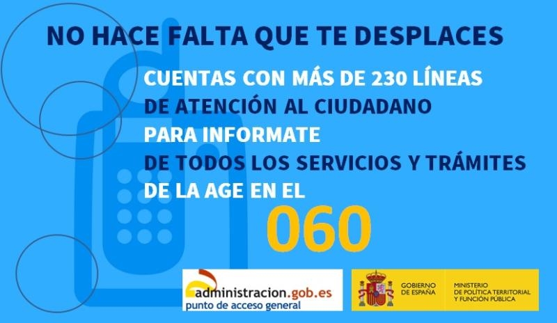 El teléfono 060 informa de todos los servicios por vía electrónica de la Administración General del Estado