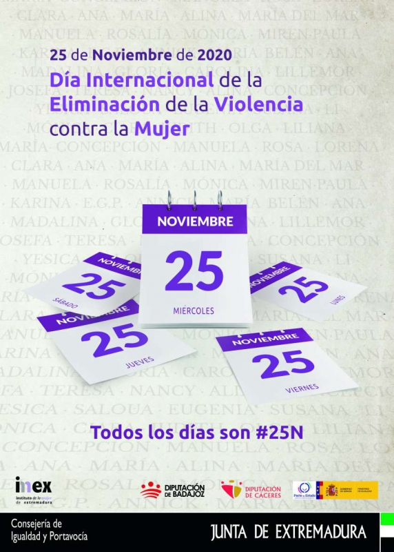 La Junta de Extremadura ratifica su compromiso con la eliminación de todas las formas de violencia contra las mujeres