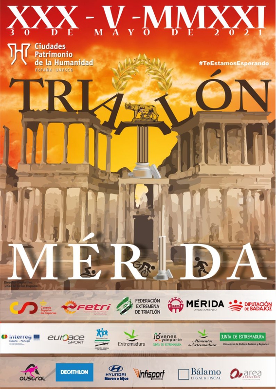 Las Millas Romanas y el Triatlón Ciudad Patrimonio se celebran en Mérida este fin de semana