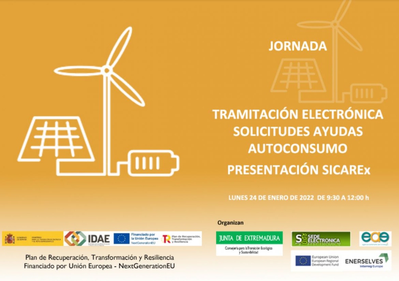 La Dirección General de Industria organiza una jornada on line para dar a conocer la tramitación telemática de solicitudes de ayudas al autoconsumo