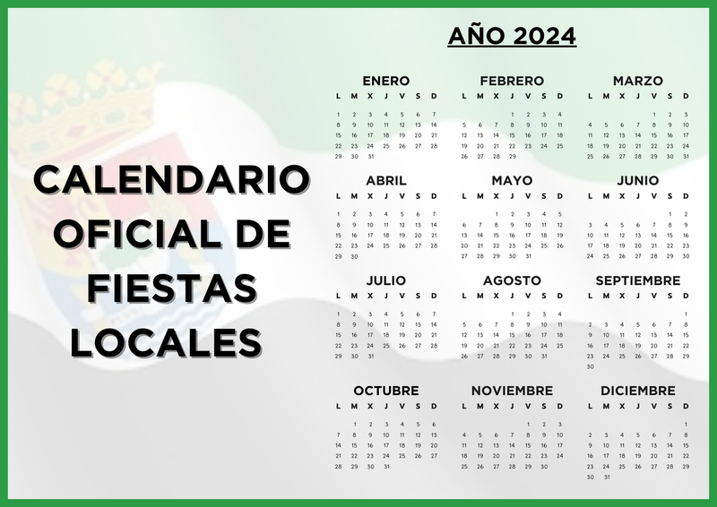 Calendario de los festivos locales para 2024 en Extremadura