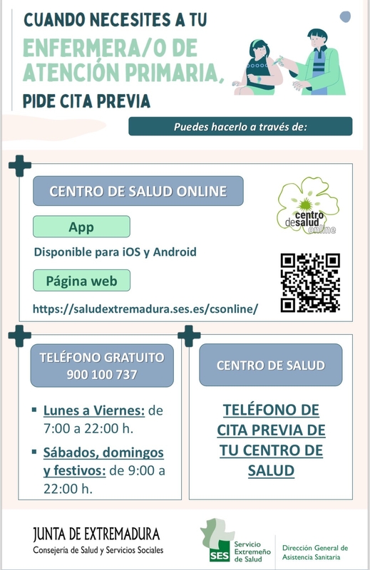 Un total de 2.898 usuarios solicitan la cita previa de Enfermería en las primeras 24 horas de su puesta en marcha