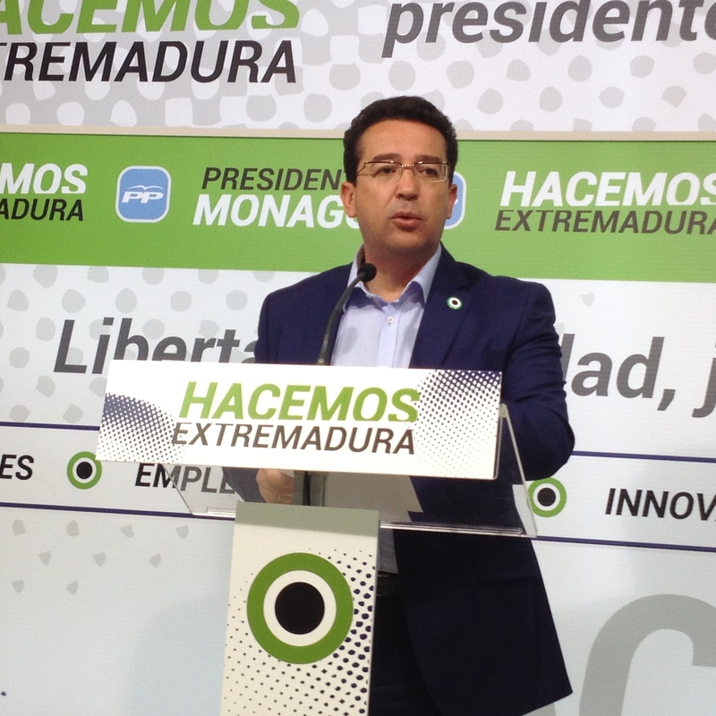 El PP de Extremadura solicitará un debate entre Monago y todos los candidatos a la presidencia del Gobierno regional