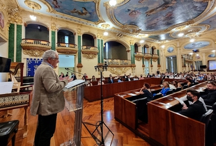 El salón noble de la Diputación acogió el acto de graduación de la promoción 2016-2022 del Conservatorio Profesional Juan Vázquez