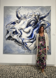 Annette Schock deslumbra con sus pinturas de animales y cuerpo humano