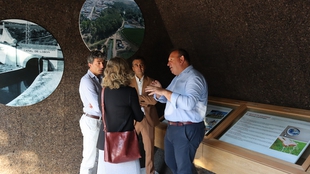 Visita a las obras del nuevo espacio del agua en Lobn