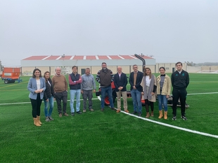 La Diputación de Badajoz aporta 166.000 € a la remodelación y acondicionamiento del campo de fútbol de Trujillanos