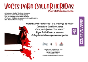 ''Voces para calmar heridas'' en la residencia universitaria ''HernÃ¡n CortÃ©s''