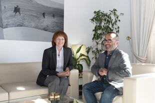 El presidente de la Diputación de Cáceres recibe a la nueva presidenta del Círculo Empresarial Cacereño