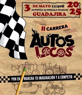 La Carrera Autos Locos pondrá a prueba este sábado en Guadajira los coches sin motor construidos por los participantes