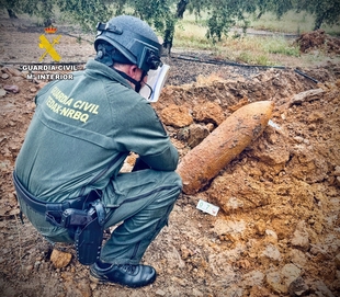 Desactivada una bomba de aviación de la Guerra Civil hallada en una finca de Villanueva de la Serena