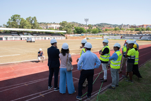 Avanzan en Plasencia las obras del campo de fútbol de la Ciudad Deportiva