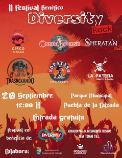 El Festival benéfico Diversity Rock aúna música y solidaridad el 20 de septiembre en Puebla de la Calzada