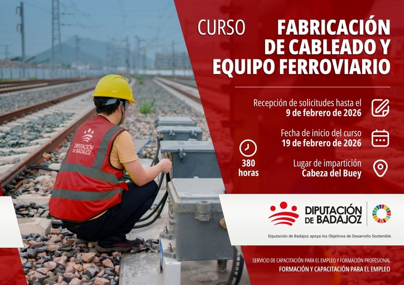 La Diputación impulsa un curso gratuito con compromiso de contratación en fabricación de cableados y equipos ferroviarios