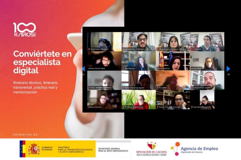 Diputación de Cáceres pone en marcha el «laboratorio social» 100Kairós con un centenar de participantes seleccionados entre más de 350 solicitudes