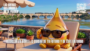 Una campaña informativa de Promedio apuesta por la ‘buena costumbre’ de reciclar el aceite de cocina