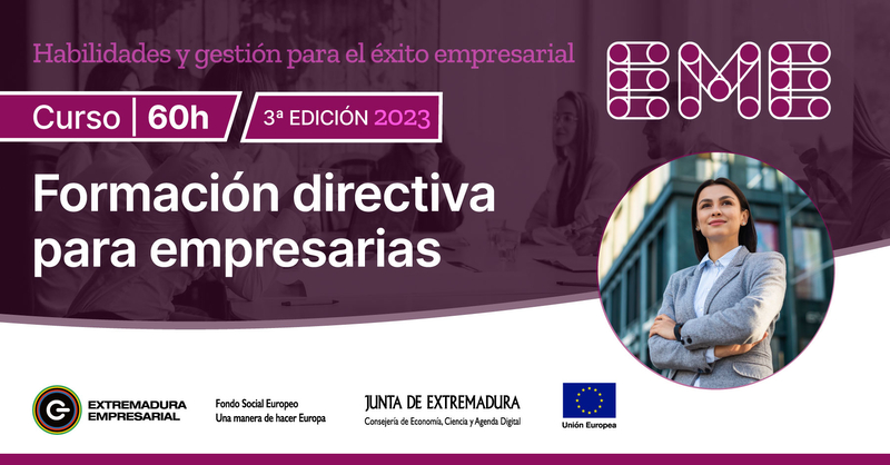 Empresa lanza una nueva edición del Programa de Formación Directiva para 60 empresarias de Extremadura