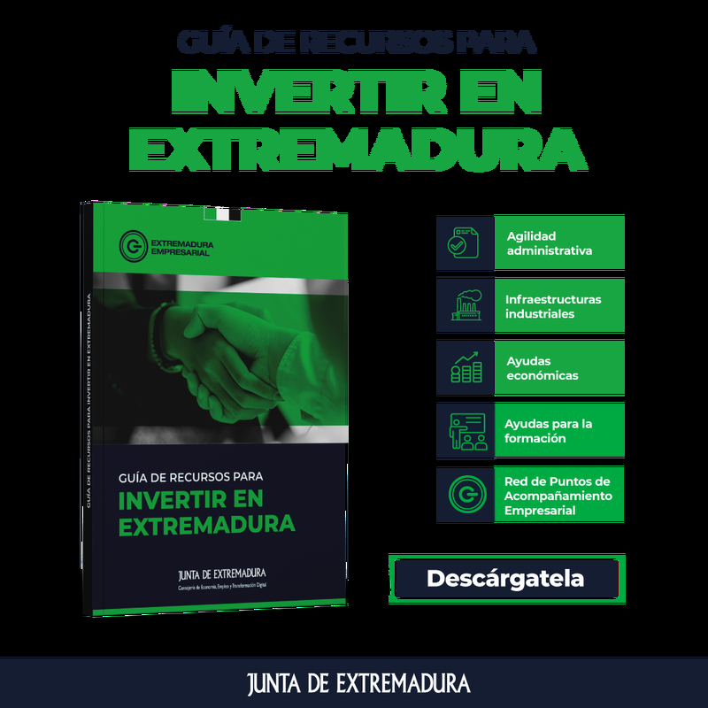 La Consejería de Economía, Empleo y Transformación Digital lanza la Guía de recursos para invertir en Extremadura