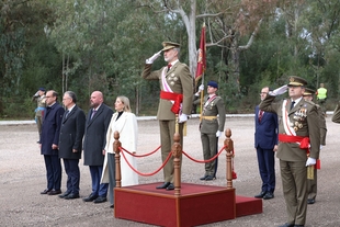 Acto de jura de bandera presidido por el Rey en el Centro de Formación de Tropa nº1 en Cáceres