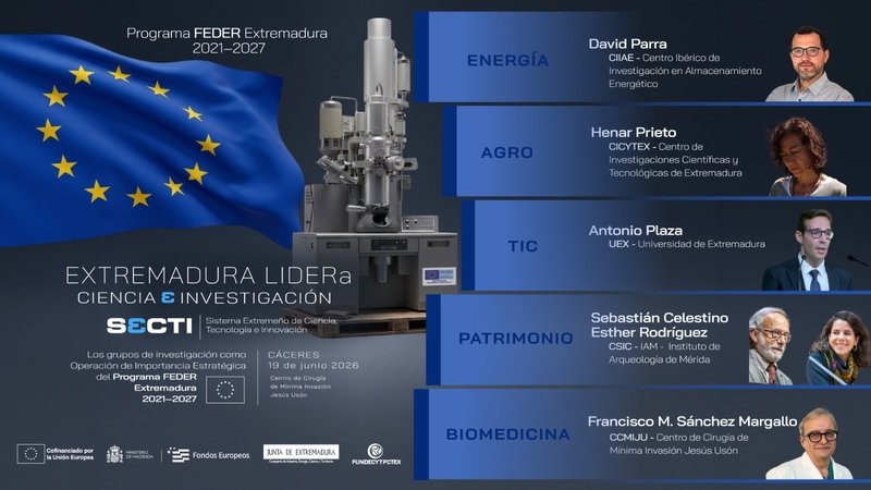'Extremadura LIDERa Ciencia e Investigación' reunirá a referentes científicos de grupos de investigación con excelencia internacional