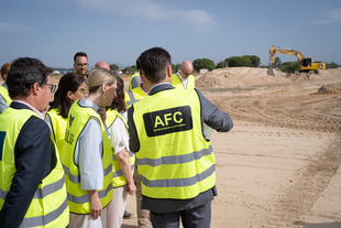 Guardiola visita las obras del Polígono Industrial de Don Benito